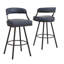 Ensemble de 2 chaises pivotantes en cuir Vegan Alisier-532059395-532059396