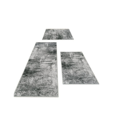 3 Pieces Kitchen Rug Runner Non-Slip Washable Kitchen Mat for Floor