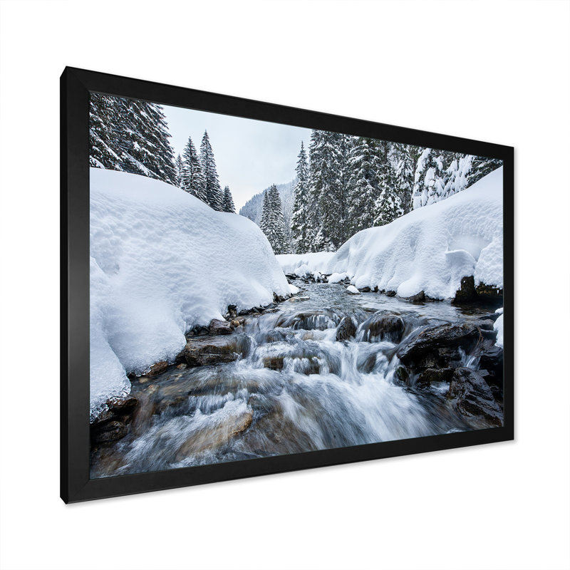 «Winter Alaskan Beauty VI» sur toile, H 30 po x l 40 po x P 1,5 po, Cadre photo noir