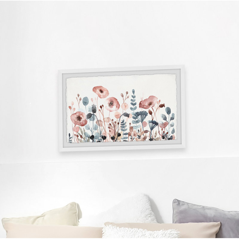 Lovely Flowers - Single Picture Frame Painting, 20cm H x 30cm W x 3.81cm D