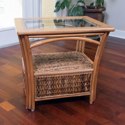 Huffman Glass Top End Table