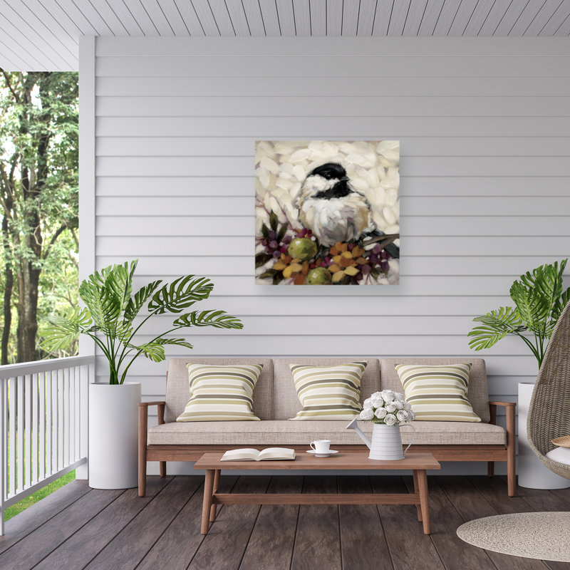 Toile d'extérieur Andrea Lavery Chickdee avec lime, H 14 po x l 14 po