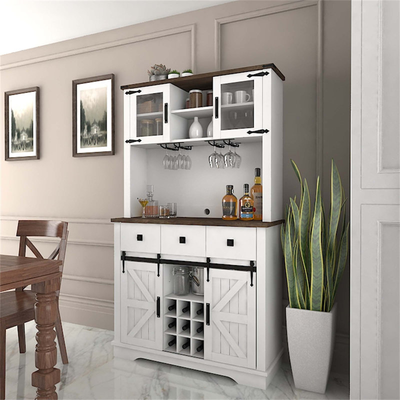 Garde-manger avec tablettes, portes et tiroirs