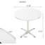 Table de salle à manger et à thé. Surface, teinté. Fabrication stable, convient aux petits espaces. P 24,26 po x l 24,26 po x H 28,65 po Blanc au design minimaliste. Bureau, eau et teinture. Structure, 2 à 4 personnes. P 31,38 po