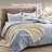 Bedsure Cotton Comforter with Throw Waffle Blanket and Decorative Pillow,Bedding Comforter Sets-110189446-110189447