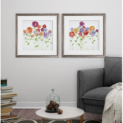 « pretty posies », ensemble de 2 reproductions encadrées