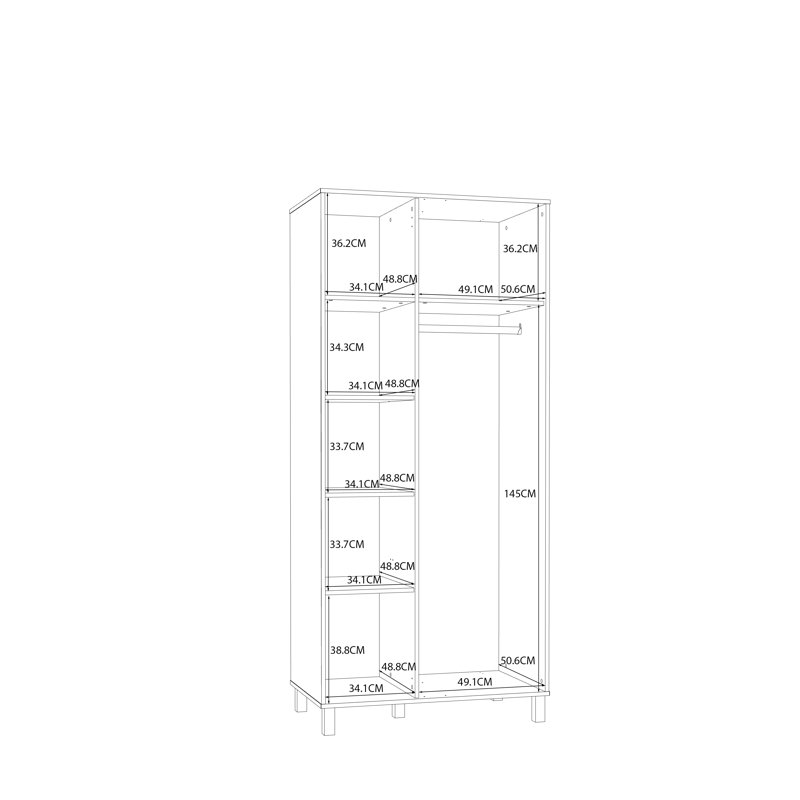 Ratib Manufactured Wood Wardrobe