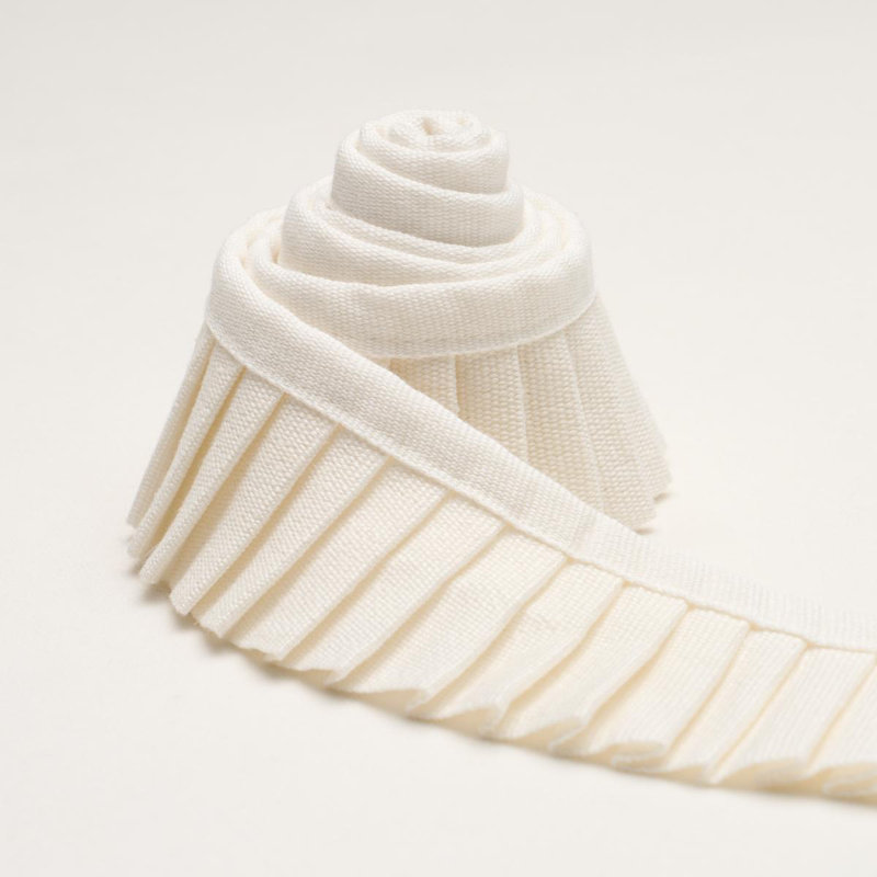 Clara Pleated Tape, Ivory