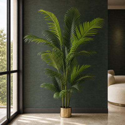 180cm Faux Palm Tree in Metal Pot