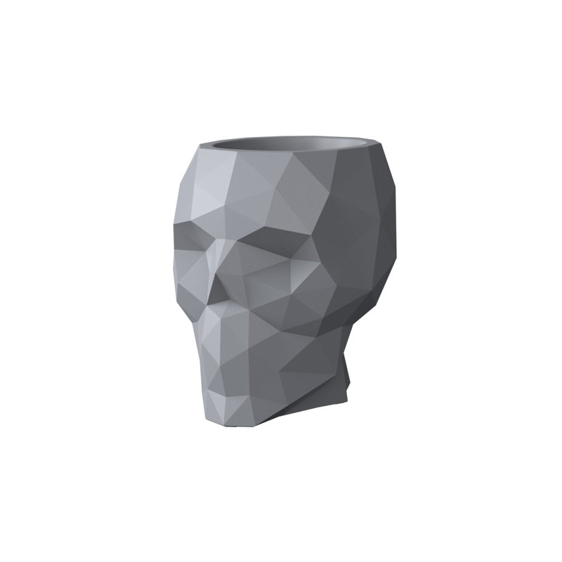 Skull - Nano Planter, White, 39.25" H x 32.25" W x 42.25" D