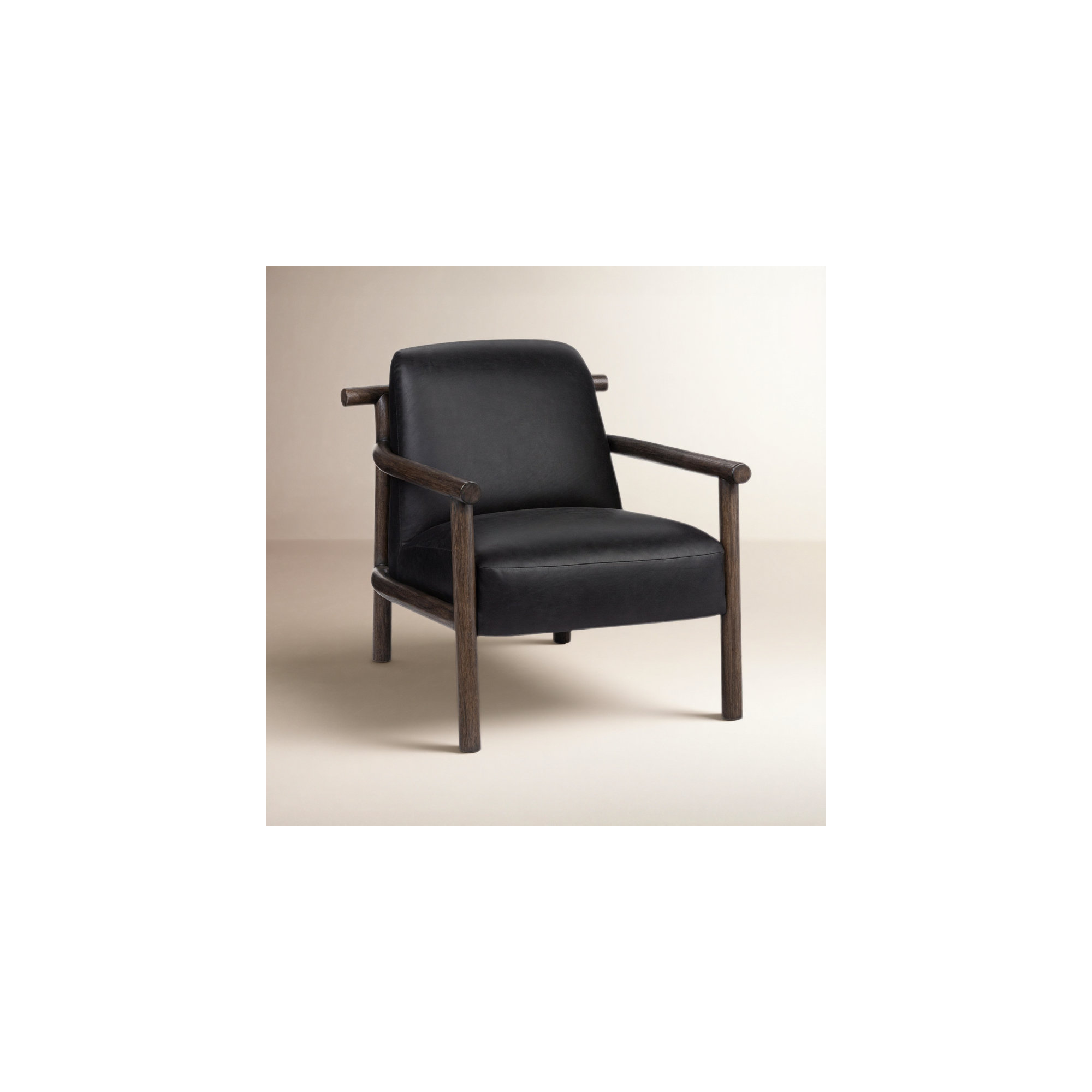 Azoria Genuine Leather Accent Chair