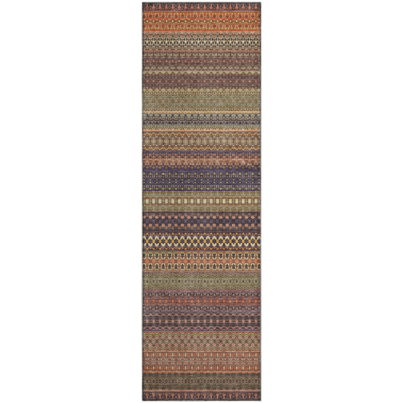 Premium Machine Washable Cerrito AMF527 Paprika, Runner 2'3" x 7'6"
