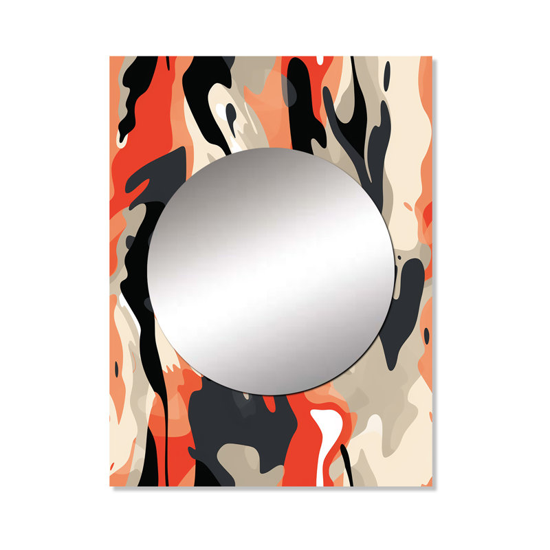 Alaraph Tribal Camouflage Essence - miroir mural décoratif abstrait, miroir moderne, impression d'art en métal, 40 po x 30 po
