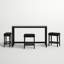 Ebeling 3 - Person Four Leg Dining Set-867547762