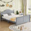 Lit pour enfants, lit plateforme en bois avec tête et pied de lit-268141170-268141181
