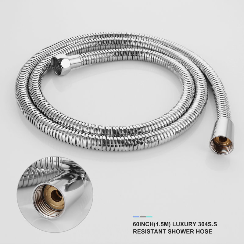Système de douche à pression équilibrée avec valve brute, Plaqué chrome