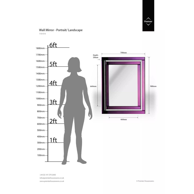 Metal Flat Wall Mirror