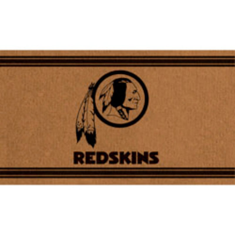 28in. x 16in. NFL Single Color Outdoor Coir Door Mat, Redskins