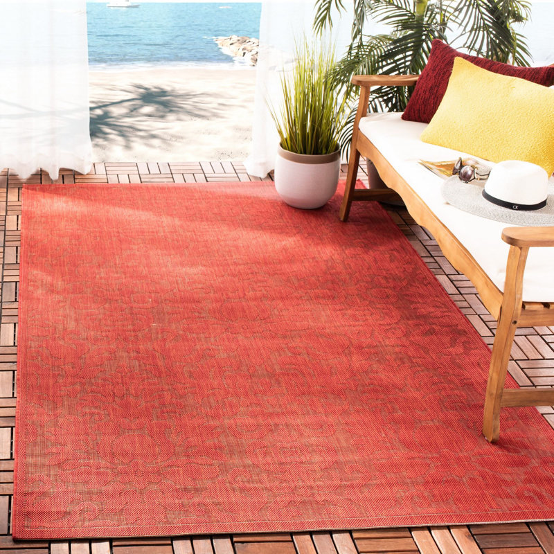 Tapis intérieur / extérieur Arneshia, Rectangle 4 pi x 5 pi 7 po