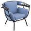Chaise de patio moderne avec auvent rétractable et coussins Akendra - Bleu-1605448932