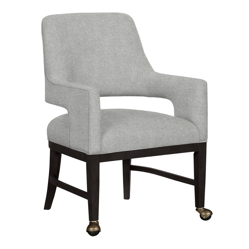 Josie Grande Upholstered Arm Chair, Charcoal, Perigold Atando Harbour
