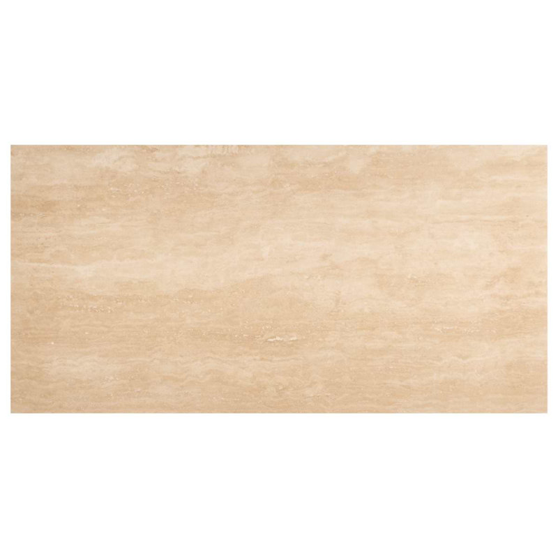 Travertine 18x36 Vein Cut Filled Honed Tile, Classic Honed