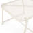 12.86"H Iron Side Table For Outdoor, White Mesh Top, Modern 19.91" X 18.5 18.5" Table, Iron, 12.86" H, Outdoor Decoration
