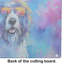Grande planche à découper en verre Old English Sheepdog Hippie Dawg