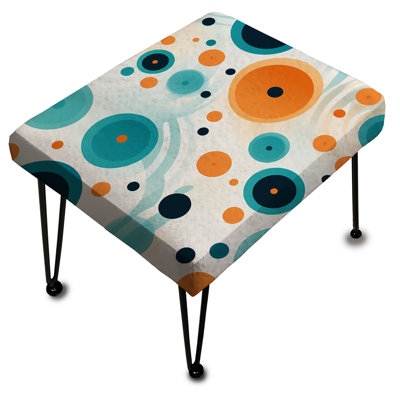 Motif géométrique géométrique à pois - Repose-pieds rectangulaire à pois