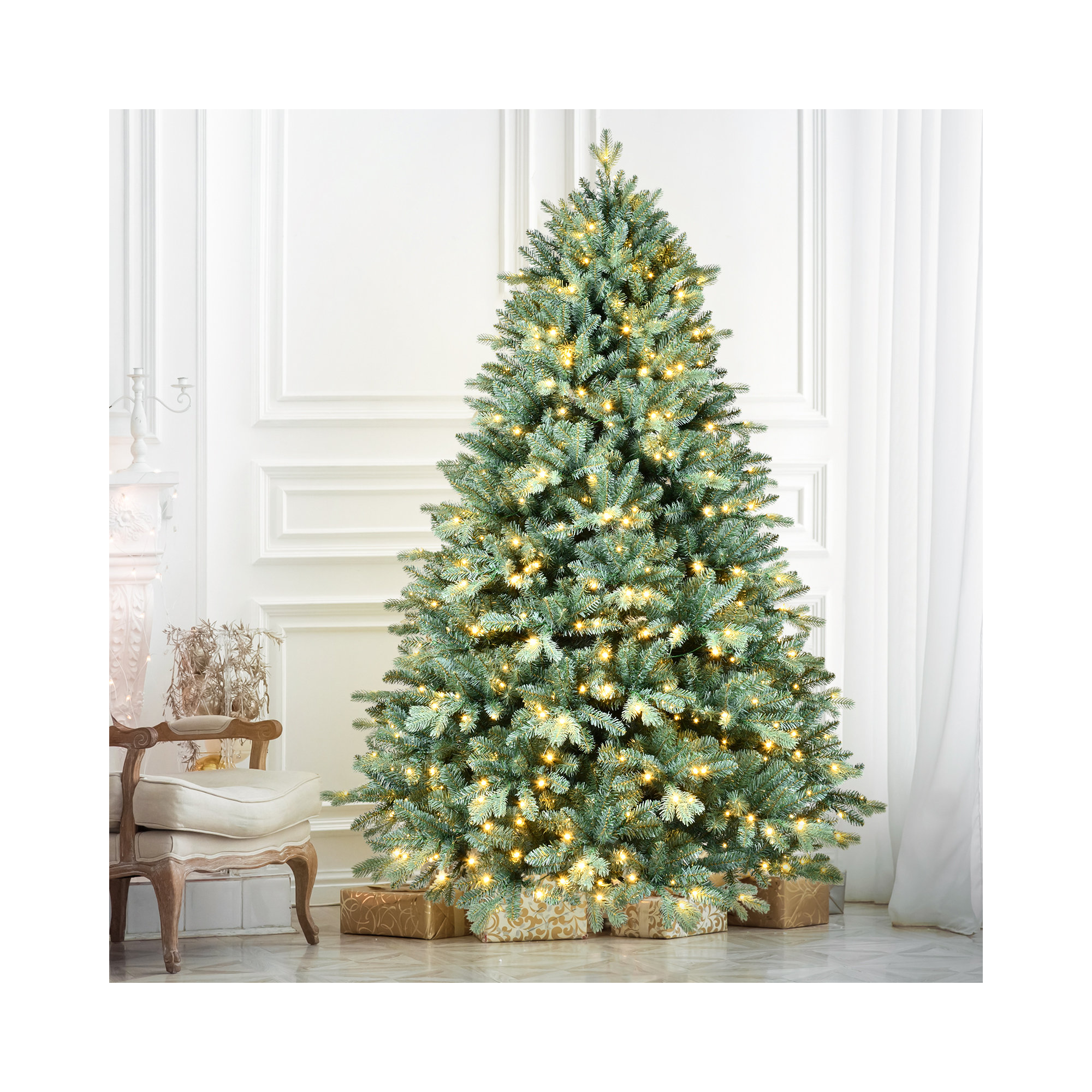Lighted Christmas Tree, 6 ft