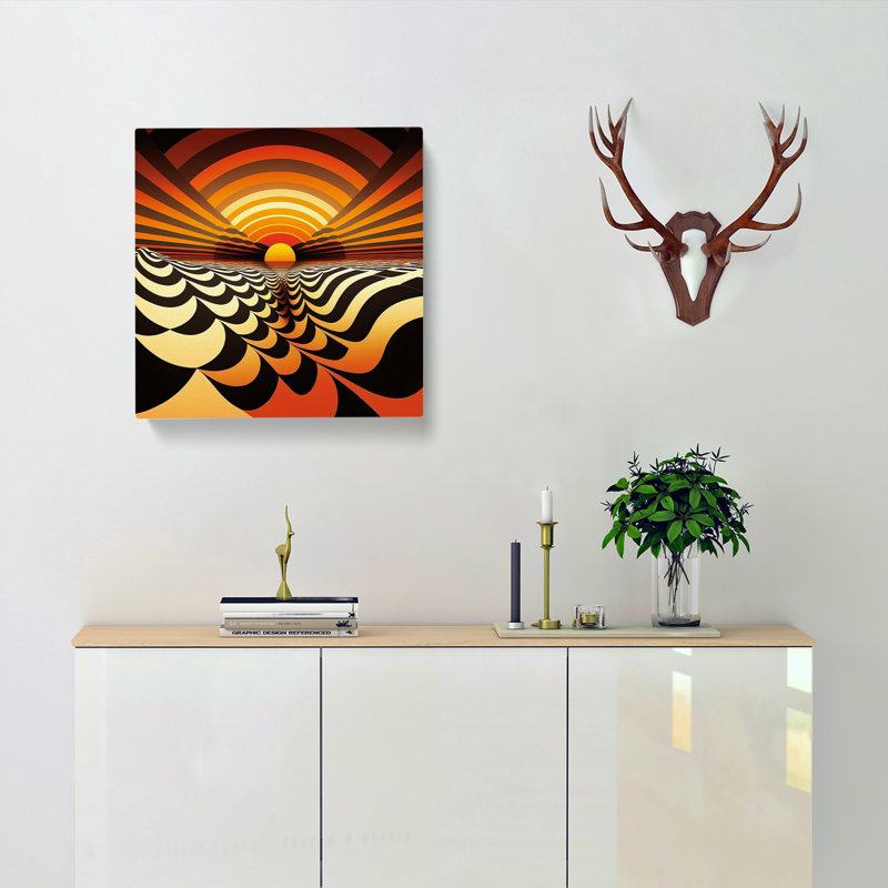 Sunset - Wrapped Canvas - Framed Print, 35cmH x 35cmW