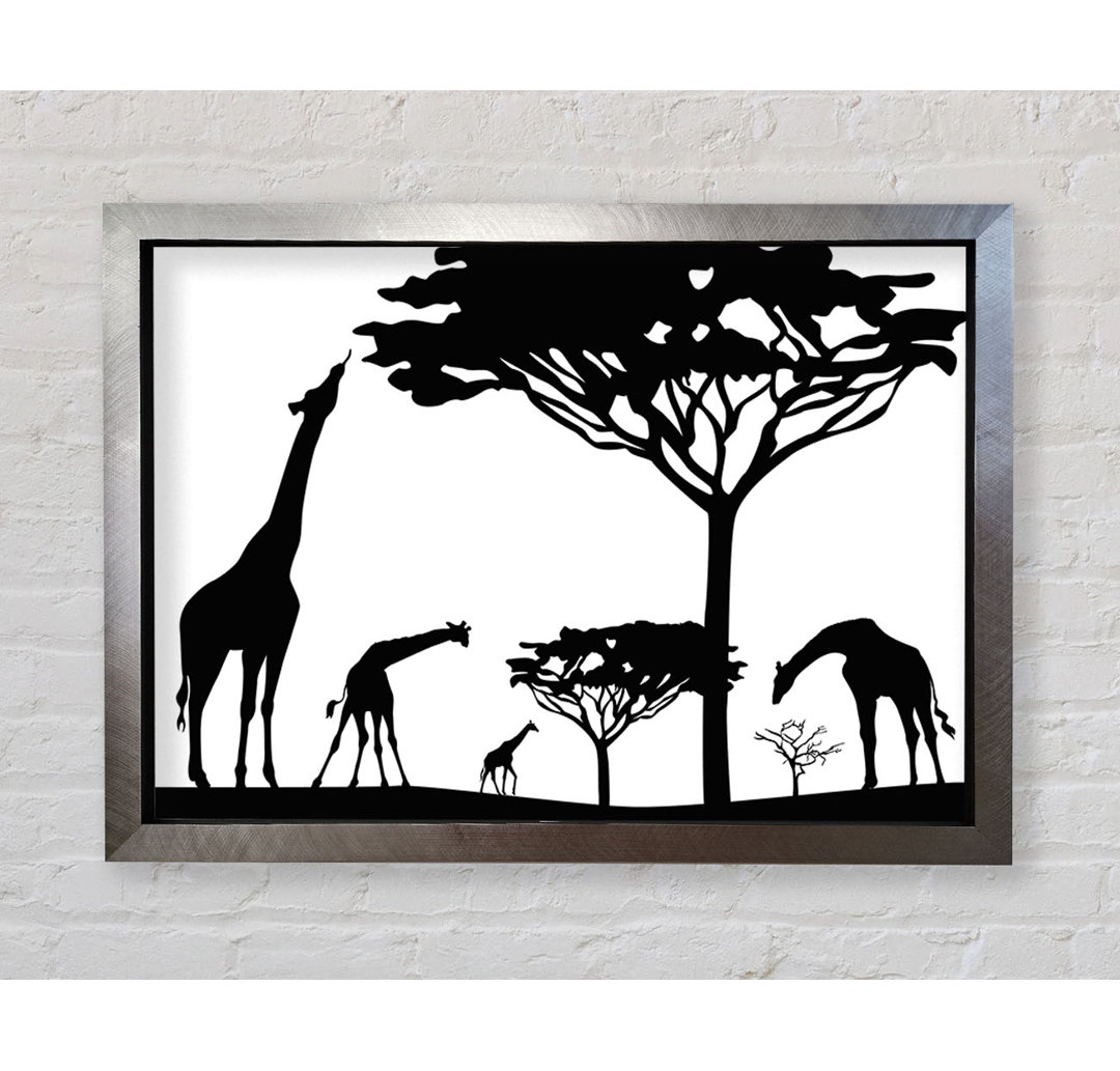 Giraffe Silhouette - Druck