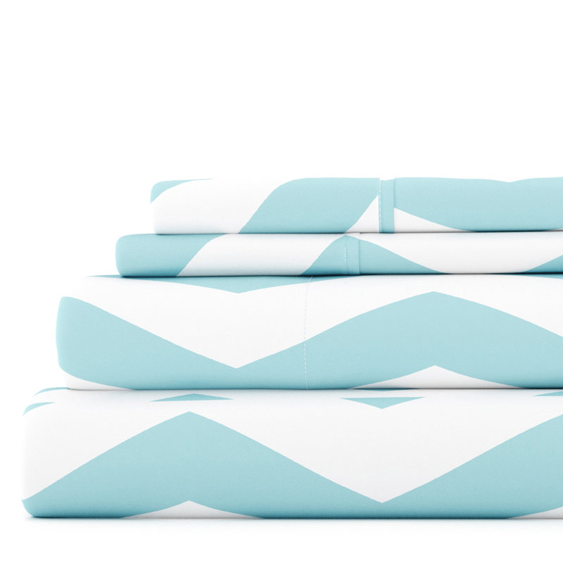Turquoise Floral Kids Unisex Cotton Microfiber Sheet Set