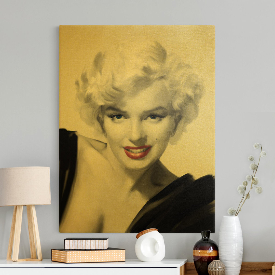 Leinwandbild Marilyn auf Sofa