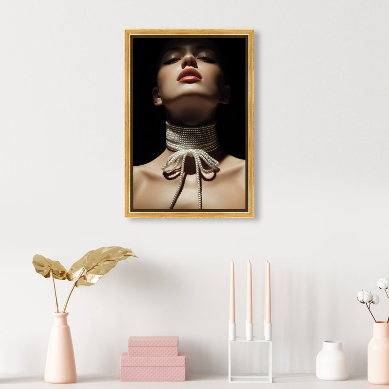 Pearl Constellation Print by Oliver Gal, 37"H x 25"W, Gold Floater Frame