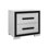 26,57 po Commode noir profond avec 2 tiroirs spacieux - Bois massif + 29,75 espaces de tiroirs inclus