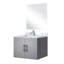 24 po De salle de bain W gris foncé avec comptoir en marbre, miroir 18 po et robinet - comptoir, teinture fonctionnelle-728748100