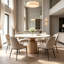 Table de salle à manger moderne en bois massif «Light Luxury»-174051034