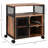 Mobile Printer Table With Socket, Rustic Brown. Keep Office Tidy And Organized. Adjustable Shelves. Wheels For Easy Movement Stand & Store Items. Locking Wheels. Versatile Work Desk
