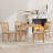 5-Piece Rectangular Dining Table Set With 4 Upholstered Chairs-45775791