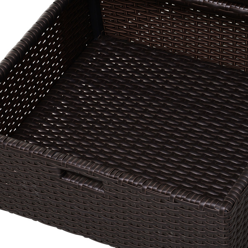 Armoire porte-serviettes de piscine extérieure brune