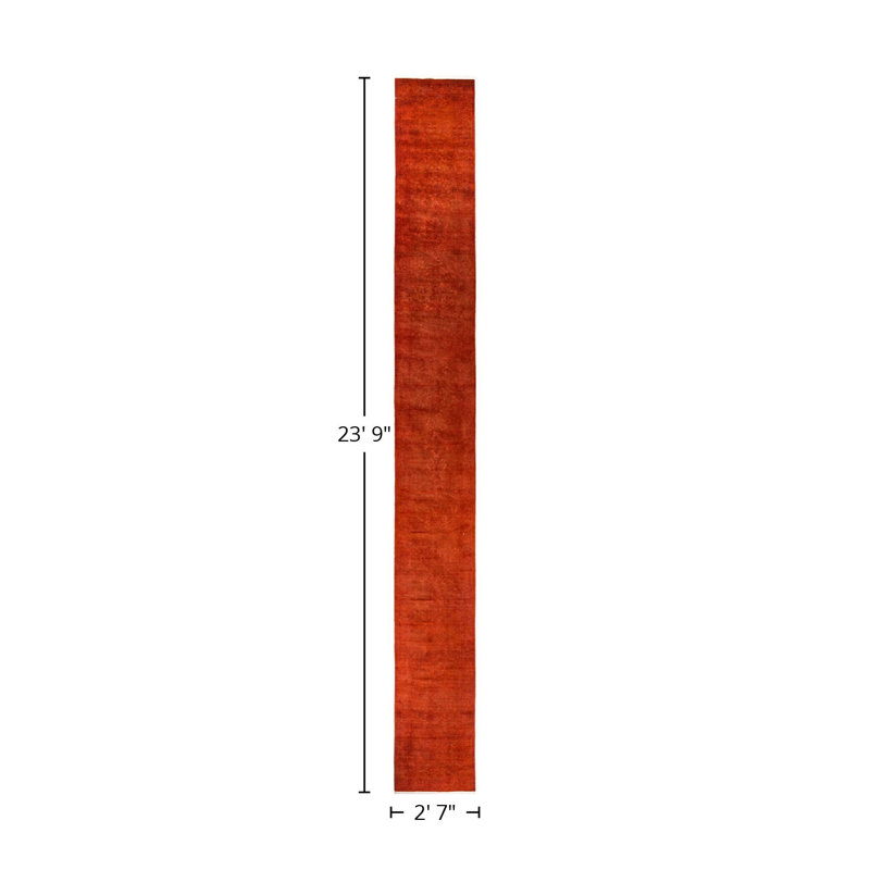 Tapis unique orange 2 pi 7 po x 23 pi 9 po Zailon