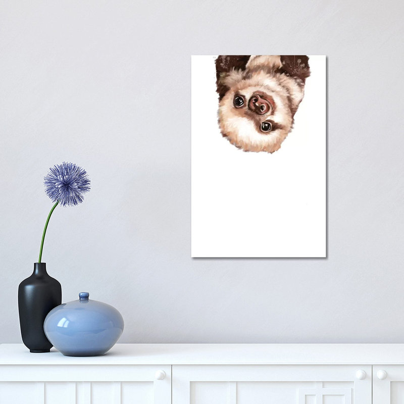 Baby Sloth by Big Nose Work - Wrapped Canvas Gallery-Wrapped Canvas Giclée, 30.48 cm H x 45.72 cm W