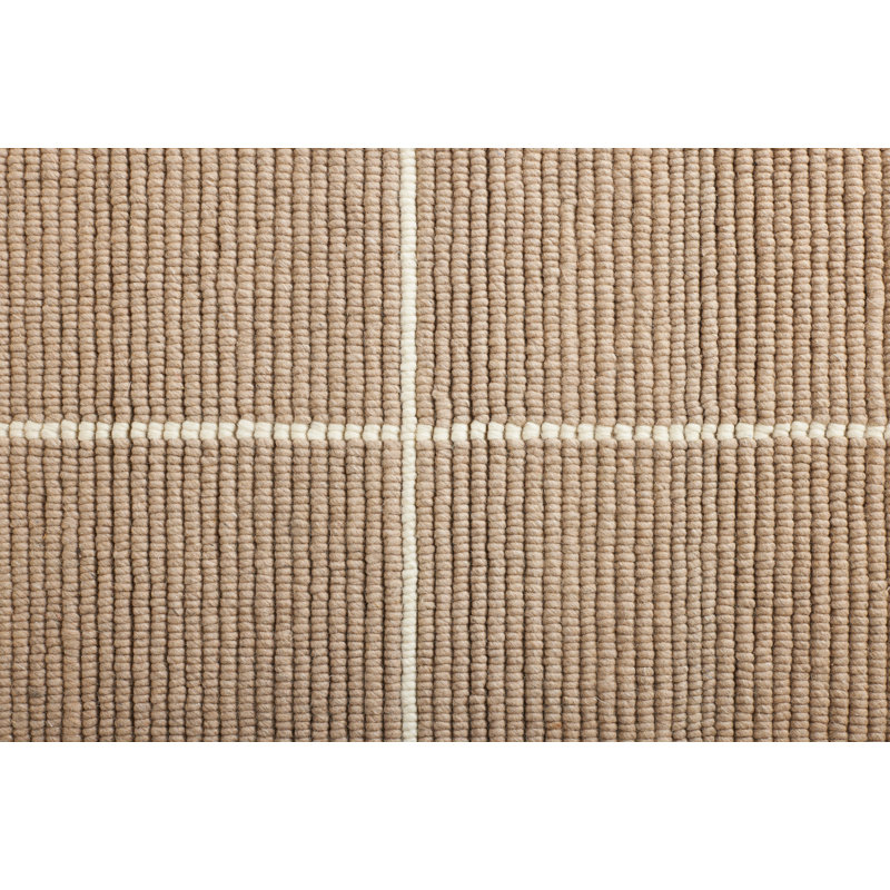 Collet Wool Area Rug in Oat/Ivory, Rectangle 8' x 10'