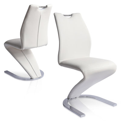 Chaise de salle à manger rembourrée, chaises d'appoint en porte-à-faux