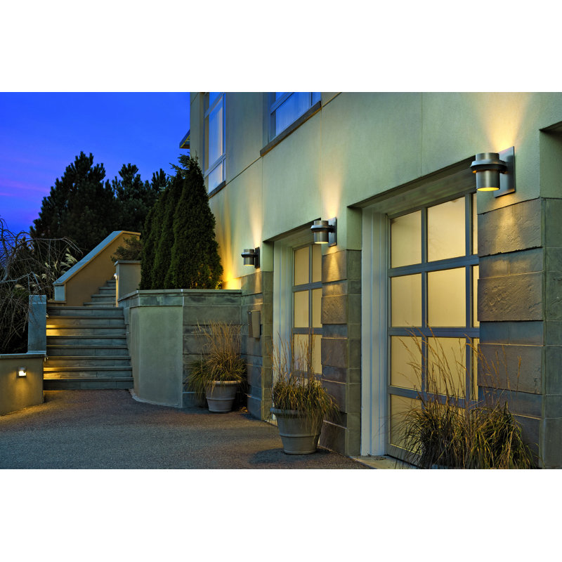 Twilight Outdoor Armed Sconce, Coastal Black, 7.1" H x 6.9" W x 5.2" D, Halogen