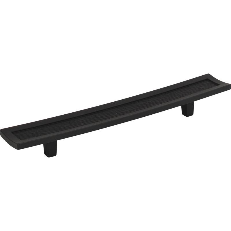 Matte Black Modern Bar Handle with Mounting Hardware