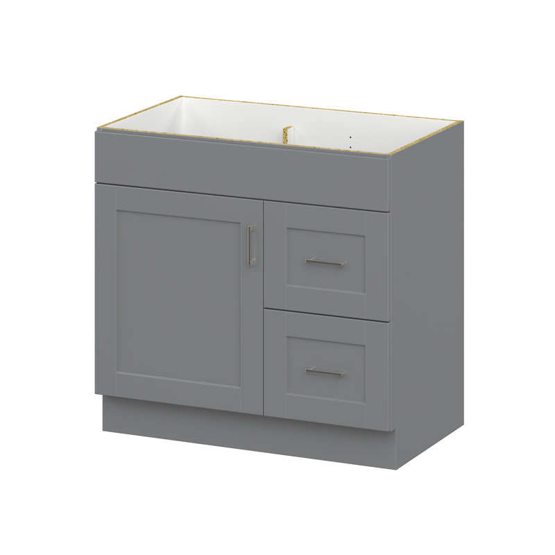 MagickWoods Hudson 36"W vanity base, Twilight Mist