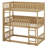 Triple Wood Bunk Bed, With Ladders, Guardrails Detachable Bunk Bed-322936123