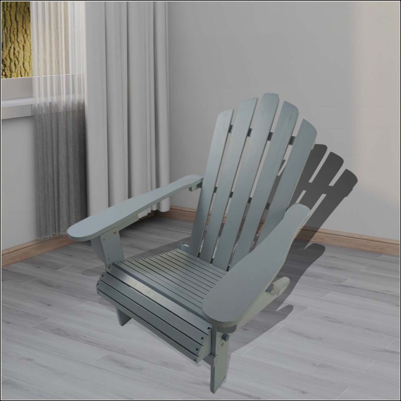 Chaise Adirondack d'extérieur ou d'intérieur en bois, pliable